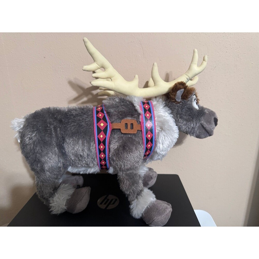 Disney Parks Large 17” Sven Frozen Reindeer Soft Toy Winter Harness Plush